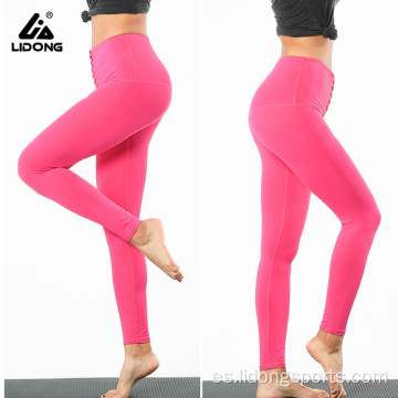 Leggings de yoga de yoga de gimnasio de cintura alta para mujer